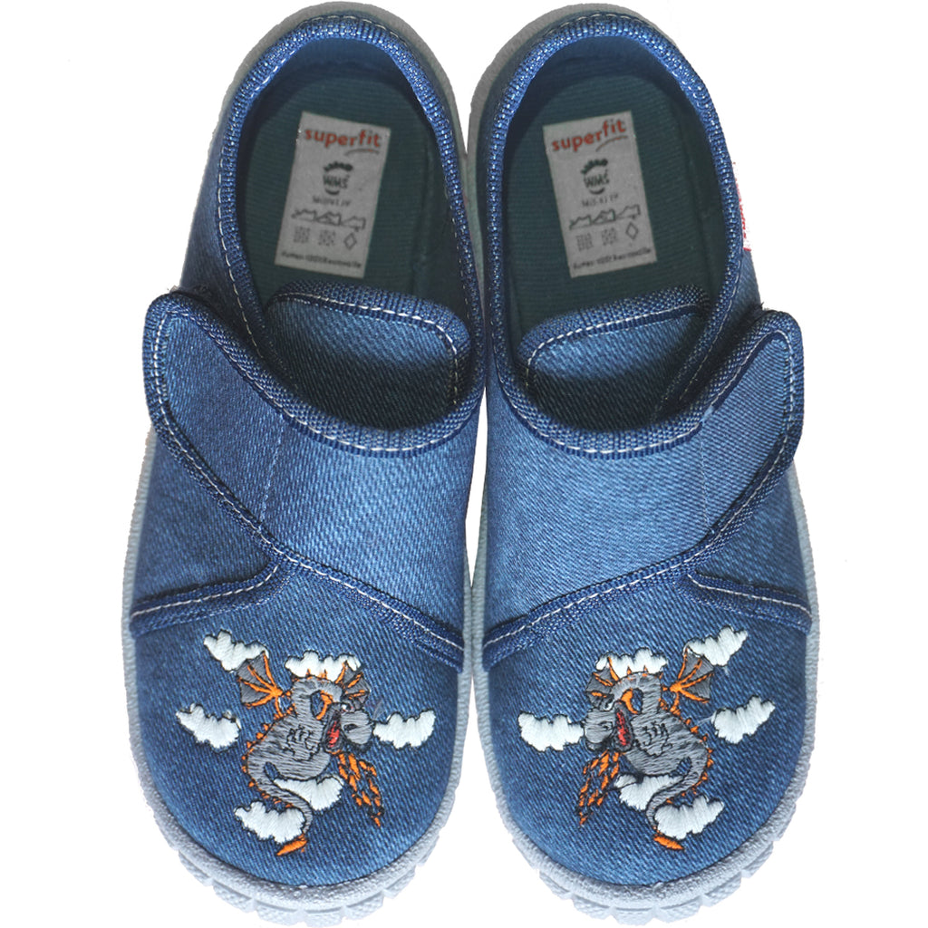 – - Kids Blau/Drache Store for Hausschuhe Kalipé Shoes Bill and - Clothing 800217-8020 Superfit